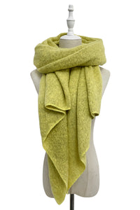 Plain Boucle Diagonal Edge Wool Scarf