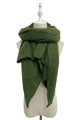 Plain Boucle Diagonal Edge Wool Scarf