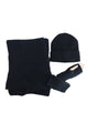 Plain Boucle Wool Scarf, Hat & Glove Set