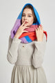 Block Colour Diagonal Edge Wool Scarf