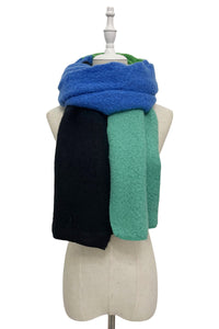 Block Colour Diagonal Edge Wool Scarf