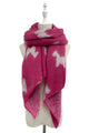 Scottie Dog Print Diagonal Edge Wool Scarf