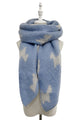 Scottie Dog Print Diagonal Edge Wool Scarf