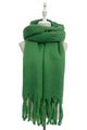 Cosy Plain Blanket Tassel Scarf