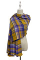 Soft Woven Check Frayed Scarf