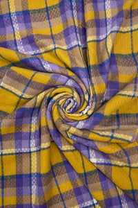 Soft Woven Check Frayed Scarf