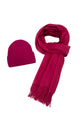 Cosy Plain Tassel Scarf & Hat Set