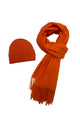 Cosy Plain Tassel Scarf & Hat Set