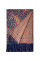 Intricate Paisley Woven Wool Tassel Scarf