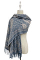 Intricate Paisley Woven Wool Tassel Scarf