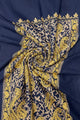 Embroidered Metallic Paisley Wool Blanket Tassel Scarf