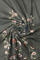 Embroidered Floral Paisley Wool Blanket Tassel Scarf