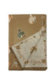 Squirrel & Floral Soft Woven Frayed Scarf