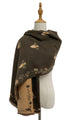 Bee & Floral Soft Woven Frayed Scarf