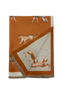 Leopard Soft Woven Frayed Scarf