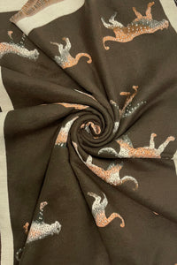 Leopard Soft Woven Frayed Scarf