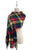 Multicoloured Festive Print Tassel Scarf