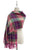 Vibrant Check Print Tassel Scarf