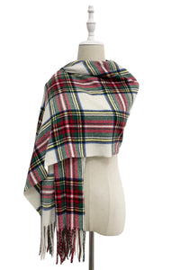 Tradtional Tartan Check Tassel Scarf