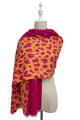 Star & Leopard Reversible Print Frayed Scarf