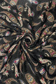 Paisley Print Foiled Frayed Scarf