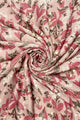 Floral Berry Print Foiled Frayed Scarf