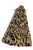 Large Leopard Print Foiled Frayed Scarf