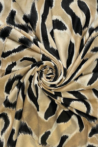 Large Leopard Print Foiled Frayed Scarf