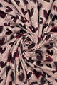 Scattered Love Heart Print Foiled Frayed Scarf