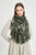 Tulip Floral Print Foiled Frayed Scarf