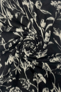 Ink Flower Print Scarf