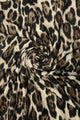 Bold Leopard Animal Print Frayed Scarf