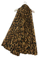 Bold Leopard Animal Print Frayed Scarf