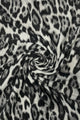 Bold Leopard Animal Print Frayed Scarf