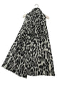 Bold Leopard Animal Print Frayed Scarf