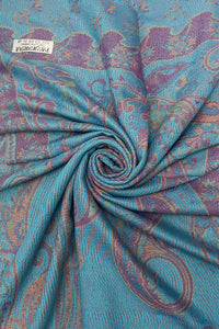 Woven Paisley Print Pashmina Tassel Scarf