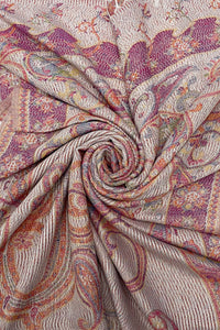 Woven Paisley Print Pashmina Tassel Scarf