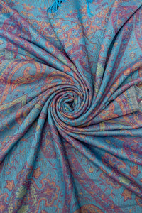 Woven Paisley Floral Pashmina Tassel Scarf