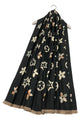 Large Floral Print Reversible Frayed Scarf