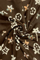 Large Floral Print Reversible Frayed Scarf