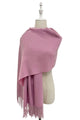 Soft Plain Wool Tassel Blanket Scarf