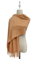 Soft Plain Wool Tassel Blanket Scarf