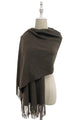 Soft Plain Wool Tassel Blanket Scarf