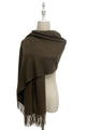 Soft Plain Wool Tassel Blanket Scarf