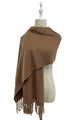 Soft Plain Wool Tassel Blanket Scarf