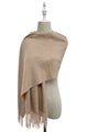 Soft Plain Wool Tassel Blanket Scarf