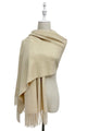 Soft Plain Wool Tassel Blanket Scarf