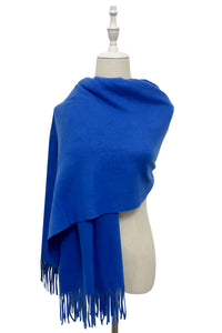 Soft Plain Wool Tassel Blanket Scarf