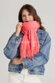 Soft Plain Wool Tassel Blanket Scarf