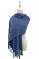 Soft Plain Wool Tassel Blanket Scarf